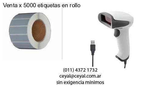 Venta x 5000 etiquetas en rollo