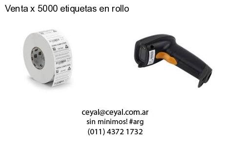 Venta x 5000 etiquetas en rollo