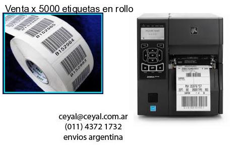 Venta x 5000 etiquetas en rollo