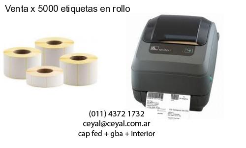 Venta x 5000 etiquetas en rollo