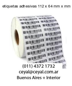 etiquetas adhesivas 112 x 64 mm x mm