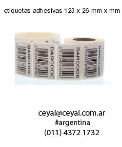 etiquetas adhesivas 123 x 26 mm x mm