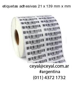 etiquetas adhesivas 21 x 139 mm x mm