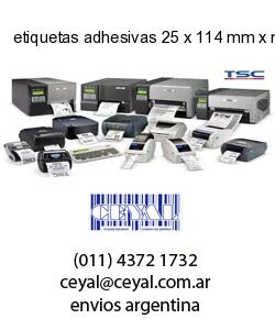 etiquetas adhesivas 25 x 114 mm x mm