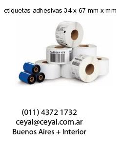 etiquetas adhesivas 34 x 67 mm x mm