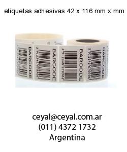 etiquetas adhesivas 42 x 116 mm x mm