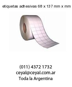 etiquetas adhesivas 68 x 137 mm x mm
