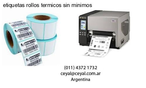 etiquetas rollos termicos sin minimos