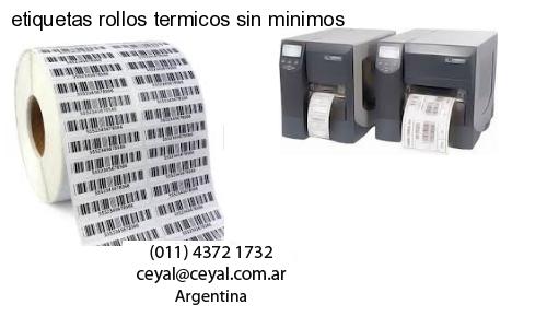 etiquetas rollos termicos sin minimos