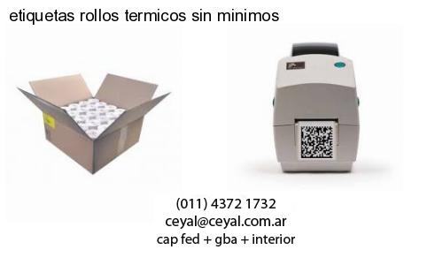 etiquetas rollos termicos sin minimos