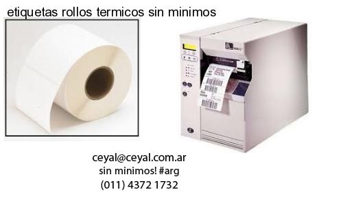 etiquetas rollos termicos sin minimos