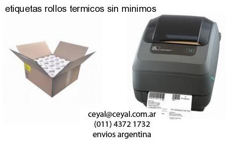etiquetas rollos termicos sin minimos
