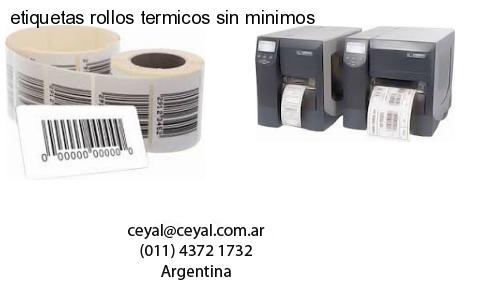 etiquetas rollos termicos sin minimos
