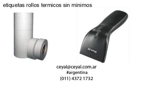 etiquetas rollos termicos sin minimos