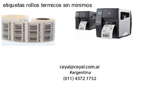 etiquetas rollos termicos sin minimos