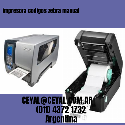 impresora codigos zebra manual