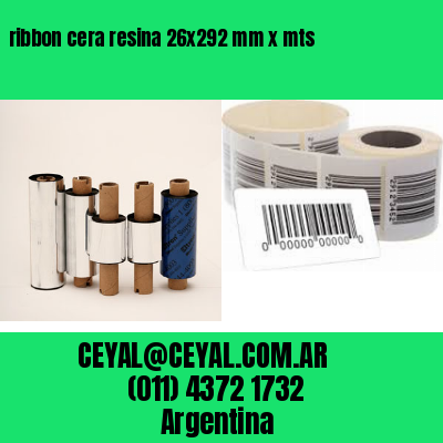 ribbon cera resina 26×292 mm x mts