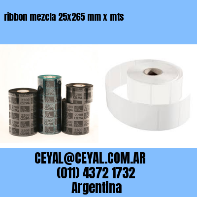 ribbon mezcla 25×265 mm x mts
