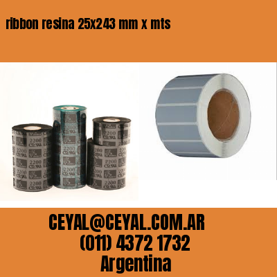 ribbon resina 25×243 mm x mts