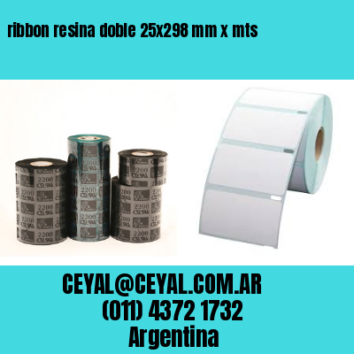ribbon resina doble 25×298 mm x mts