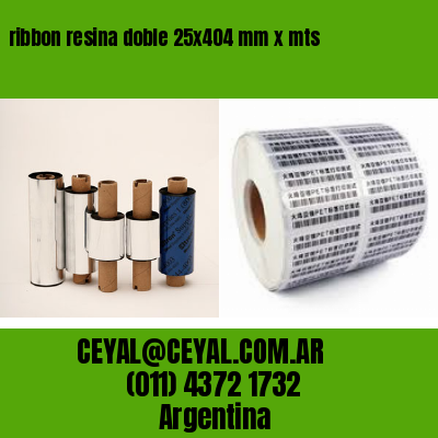 ribbon resina doble 25×404 mm x mts