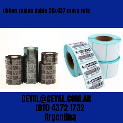 ribbon resina doble 26×437 mm x mts