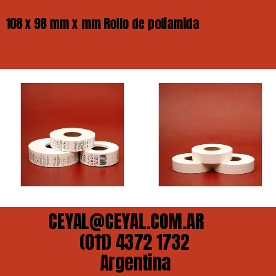108 x 98 mm x mm Rollo de poliamida