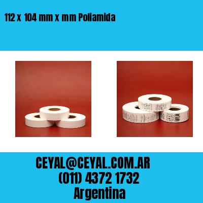 112 x 104 mm x mm Poliamida
