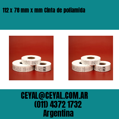 112 x 78 mm x mm Cinta de poliamida