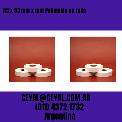 115 x 93 mm x mm Poliamida en rollo