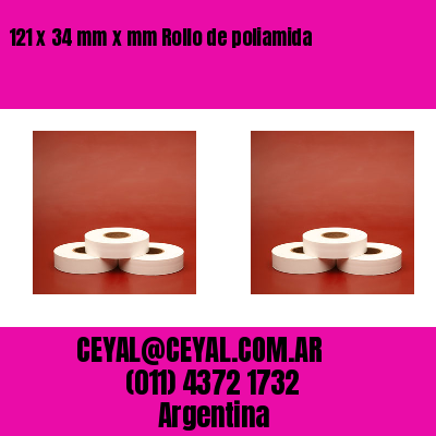 121 x 34 mm x mm Rollo de poliamida