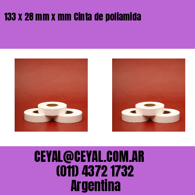 133 x 28 mm x mm Cinta de poliamida