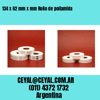 134 x 62 mm x mm Rollo de poliamida