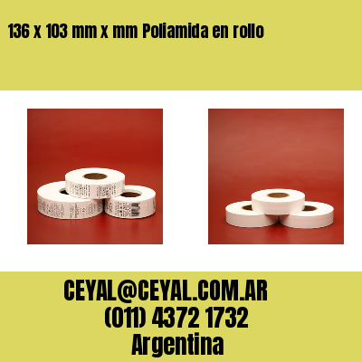 136 x 103 mm x mm Poliamida en rollo