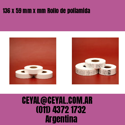 136 x 59 mm x mm Rollo de poliamida