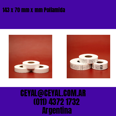 143 x 70 mm x mm Poliamida