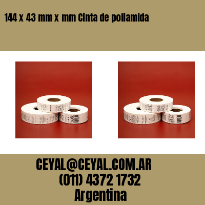 144 x 43 mm x mm Cinta de poliamida