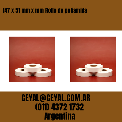 147 x 51 mm x mm Rollo de poliamida