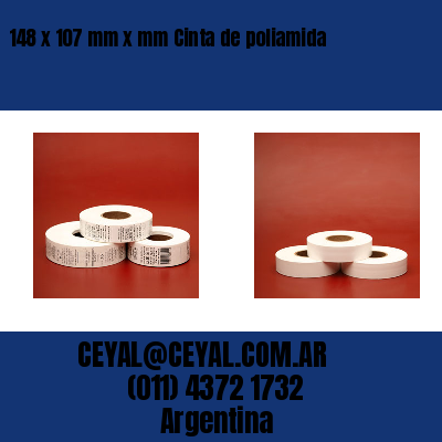 148 x 107 mm x mm Cinta de poliamida