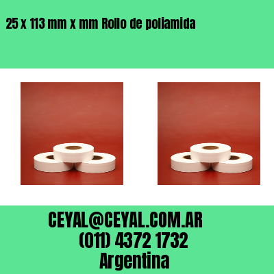 25 x 113 mm x mm Rollo de poliamida