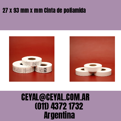 27 x 93 mm x mm Cinta de poliamida