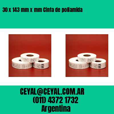 30 x 143 mm x mm Cinta de poliamida