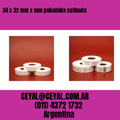 34 x 32 mm x mm poliamida satinada