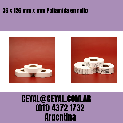 36 x 126 mm x mm Poliamida en rollo