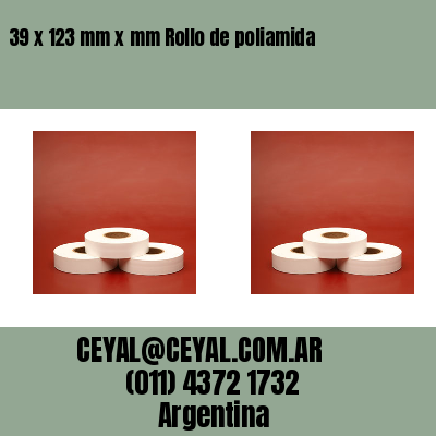39 x 123 mm x mm Rollo de poliamida