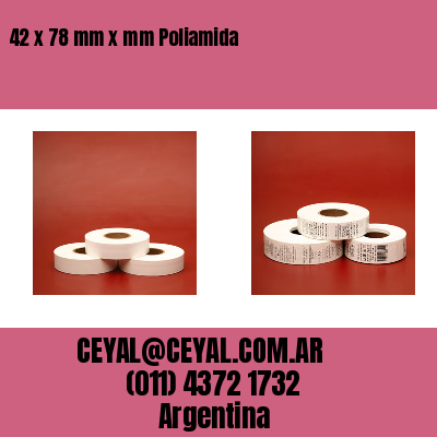 42 x 78 mm x mm Poliamida