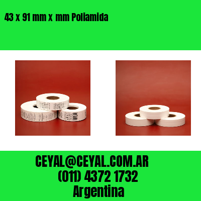 43 x 91 mm x mm Poliamida