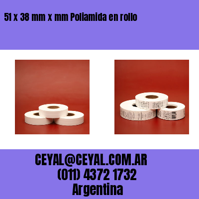 51 x 38 mm x mm Poliamida en rollo