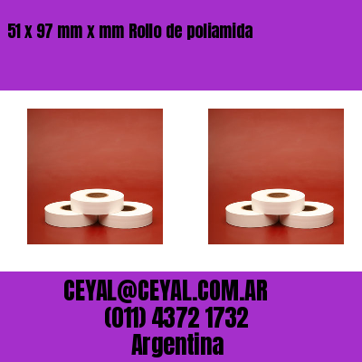 51 x 97 mm x mm Rollo de poliamida