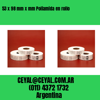 53 x 98 mm x mm Poliamida en rollo